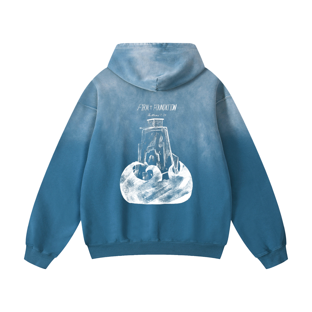 Firm foundation (Heavyweight Sunfade Oversized Hoodie)