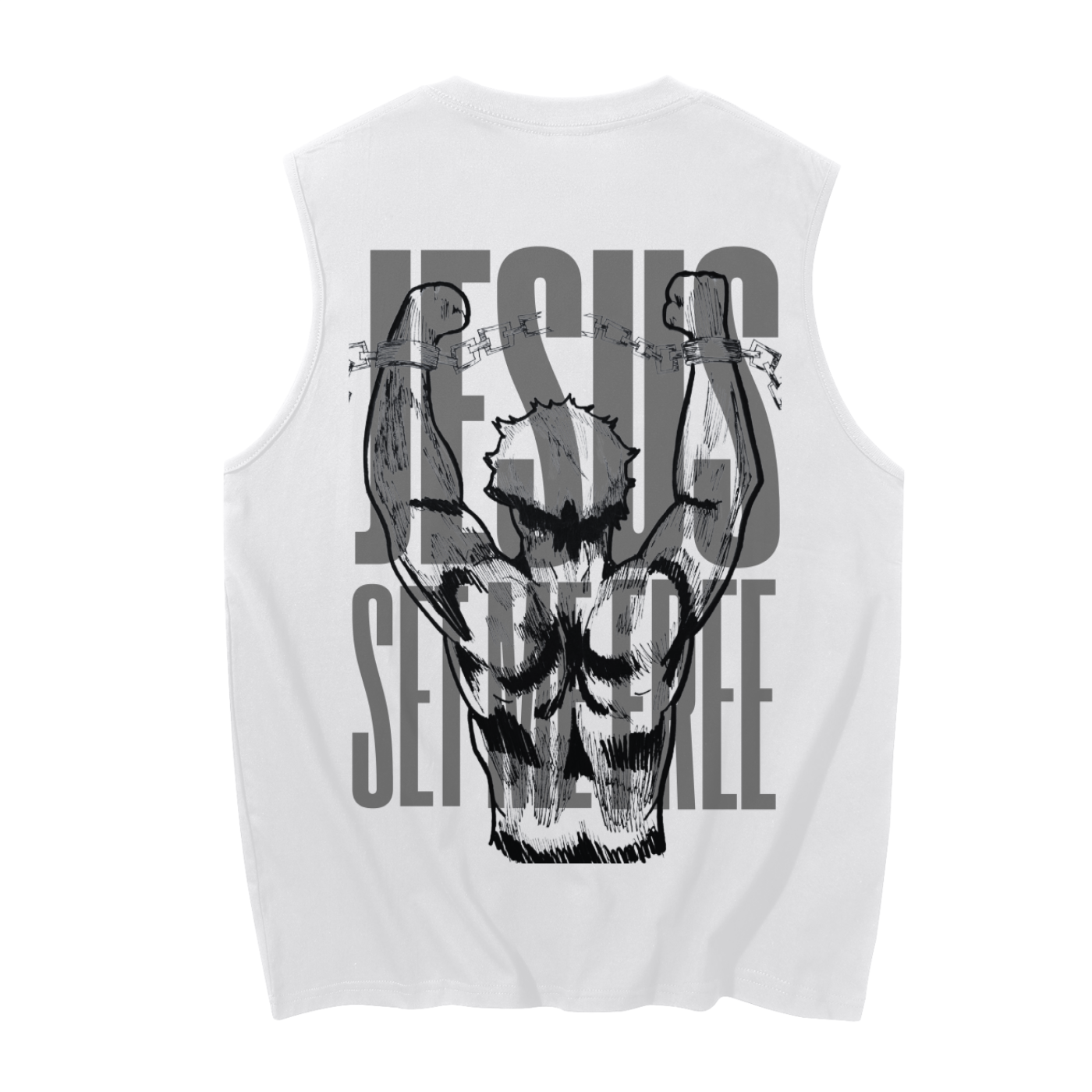Jesus set me free (Men's Sleeveless Cotton Tank Top)