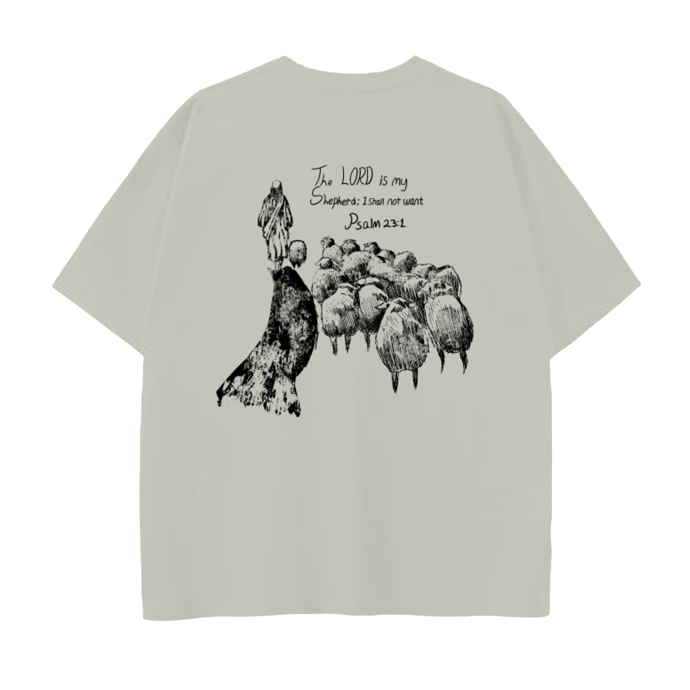 Psalms 23:1 (Drop Shoulder Cotton T-Shirt)