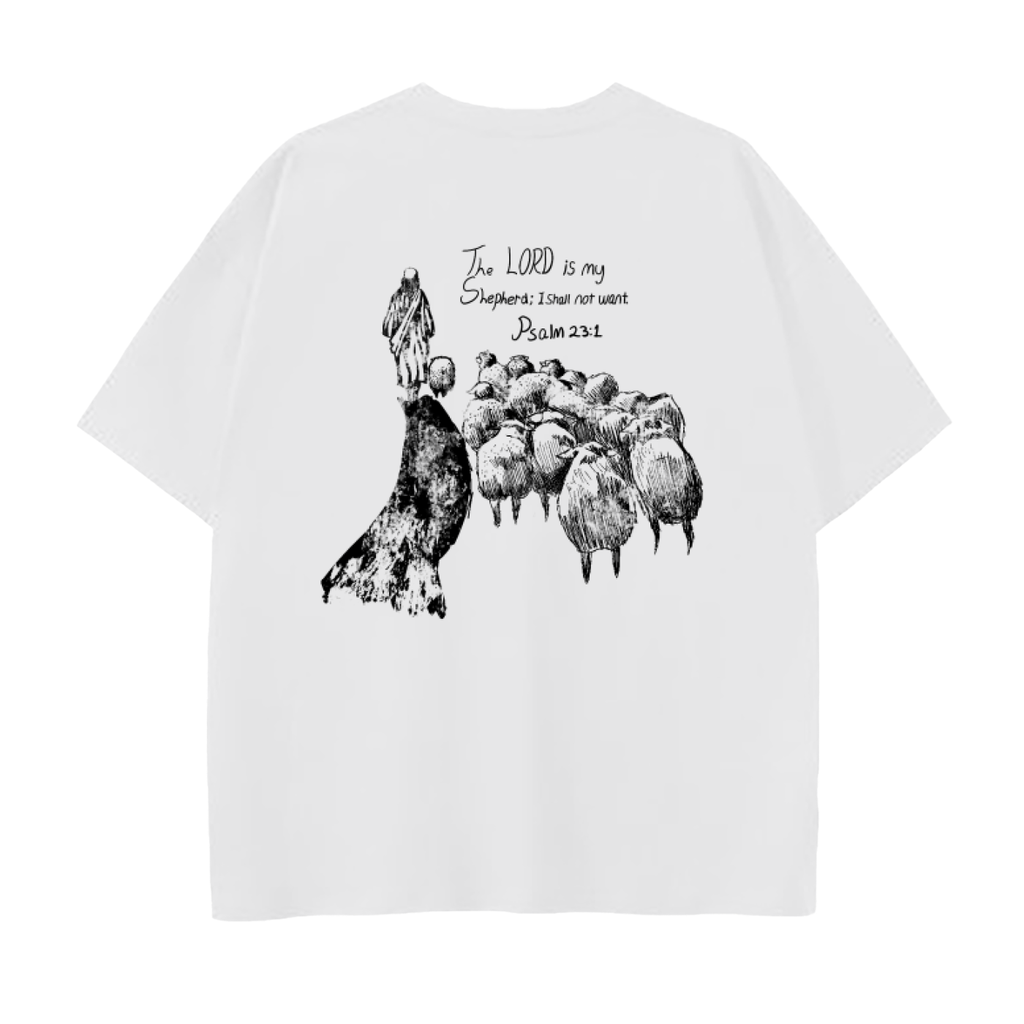 Psalms 23:1 (Drop Shoulder Cotton T-Shirt)