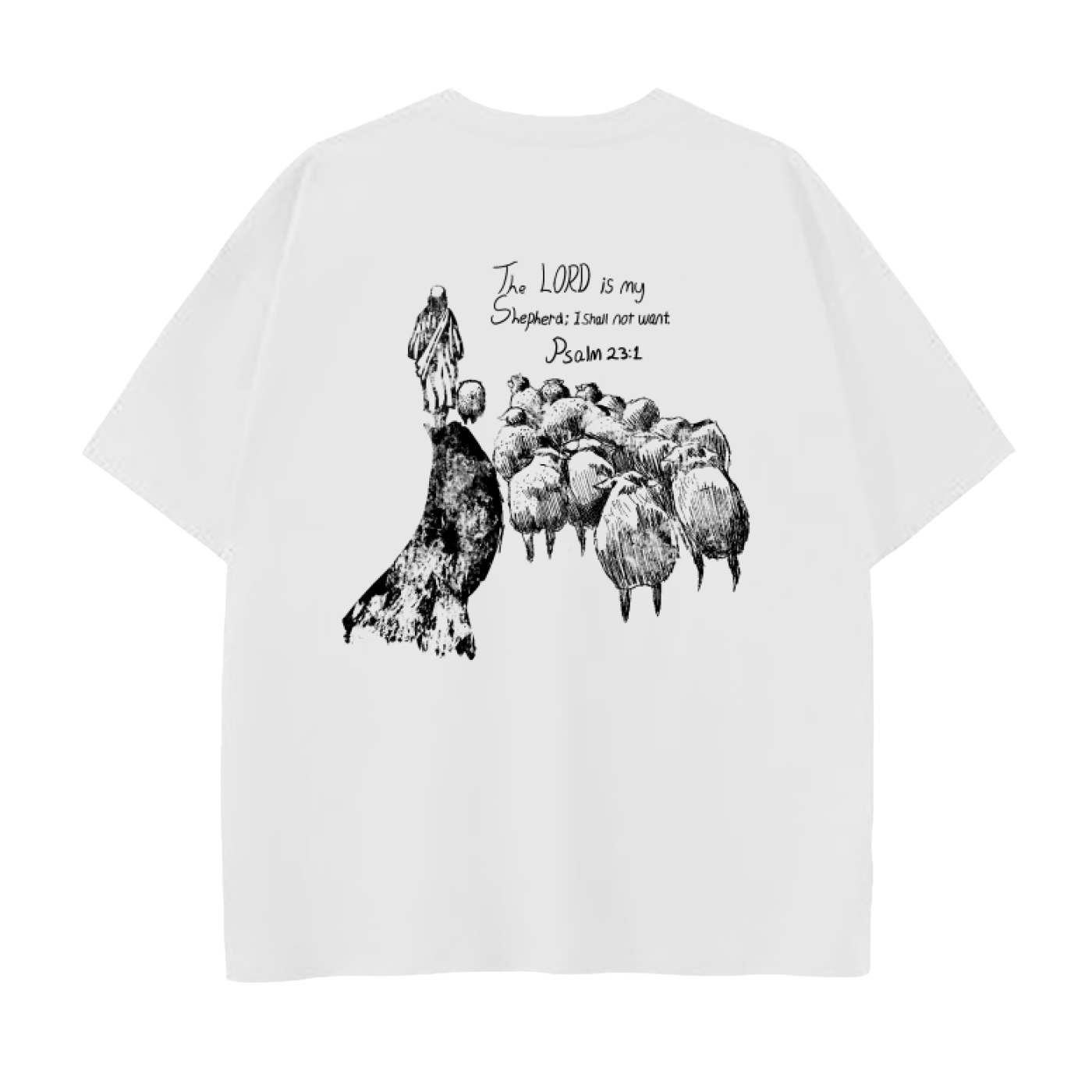 Psalms 23:1 (Drop Shoulder Cotton T-Shirt)