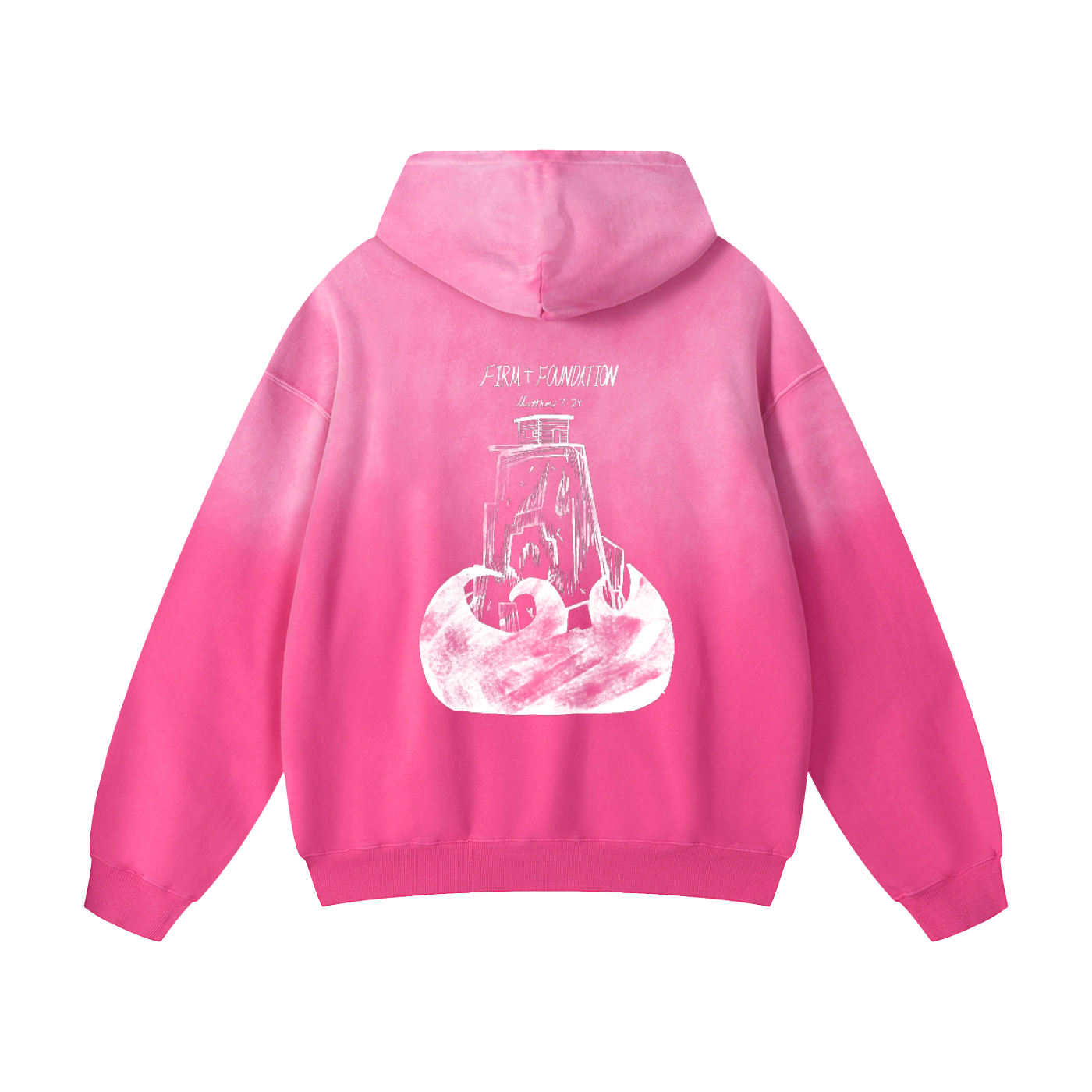 Firm foundation (Heavyweight Sunfade Oversized Hoodie)